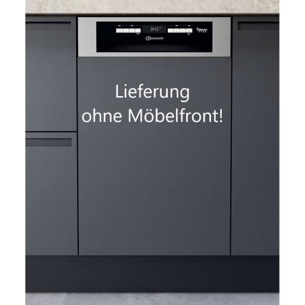 Bauknecht BSBO 3O23 PF X - Geschirrspüler, Teilintegriert, Besteckschublade, Edelstahl, 45 cm